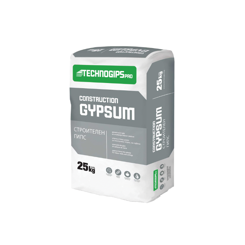 Бързосвързващ строителен гипс за директно приложение.