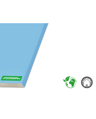 Blue Board Тип GM DFH1IR плоскост се състои от гипсова сърцевина със специални хидрофобни добавки и двустранна обвивка от стъкло