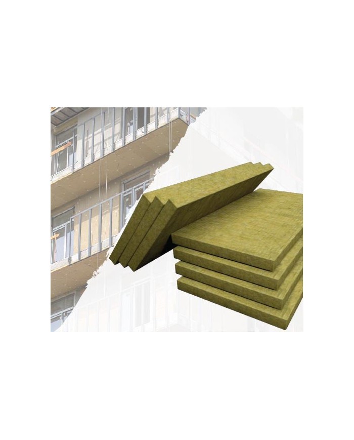 Каменна вата за контактни фасади.