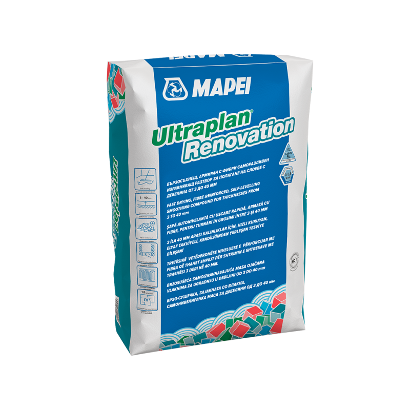 Саморазливна замазка, подсилена с фибри, за слоеве с дебелина от 3 до 40мм